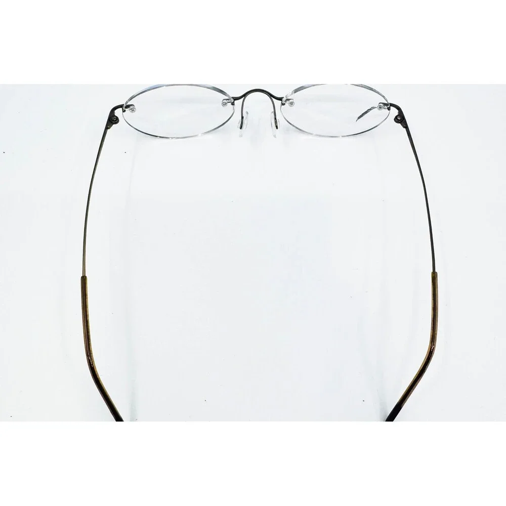 Marchon Airlock Eyeglasses Unisex Brown Rimless Oval 760/4 49-20-135 49mm